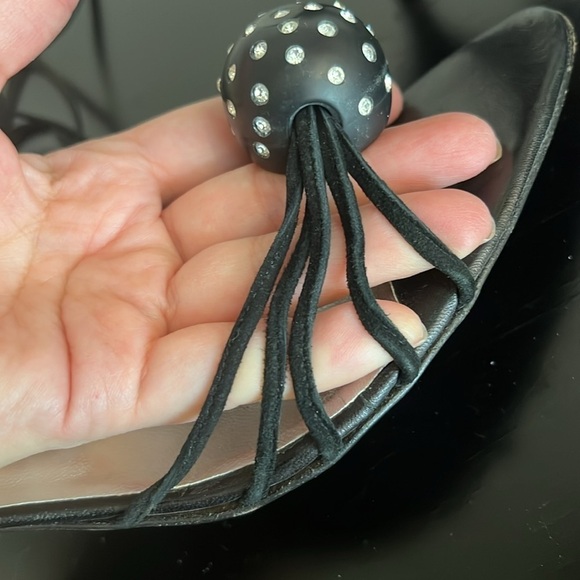 Enrico Gibellieri strappy wrap sandals, black, made in Italy, suede, size 8 tts - Picture 14 of 17